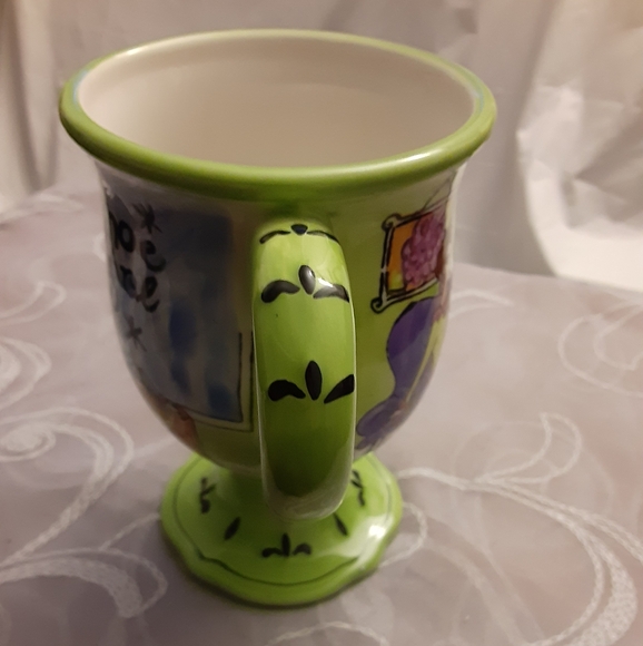 3/$15 "Shoe Girl" Pedestal Coffee/Tea Mug Ceramic Jennifer Brinley App 6" Tall - Picture 4 of 7